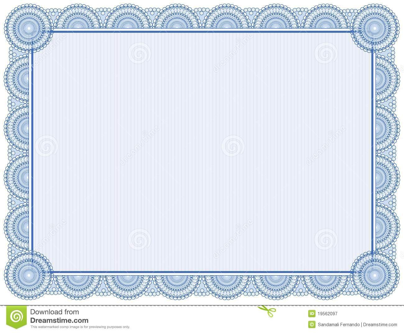 Certificate Background Stock Vector Illustration Of Blank Share Certificates Free Download