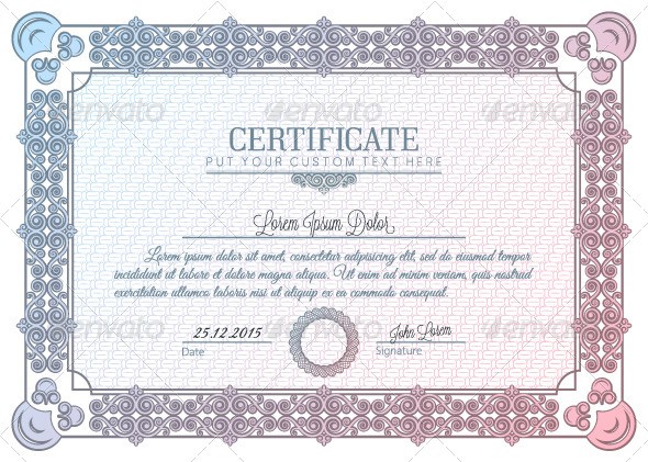 Certificate Frame Vintage Diploma By Pushkarevskyy GraphicRiver
