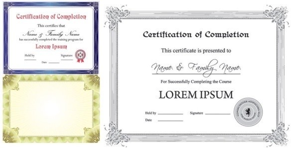 Certificate Free Vector Download 844 For Commercial