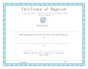 Certificate Of Baptism Word Template Archives Southbay Robot Free