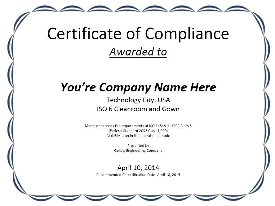 Certificate Of Conformance Template Free Tairbarkay Co