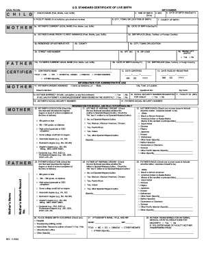 Certificate Of Live Birth Template Fill Online