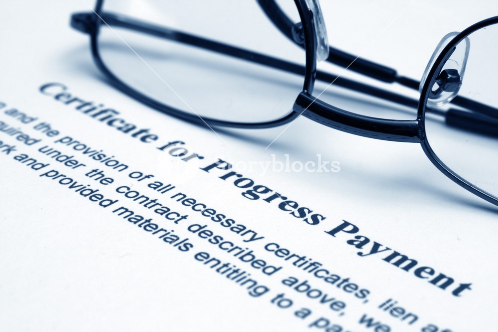 Certificate Of Progress Payment Royalty Free Stock Image