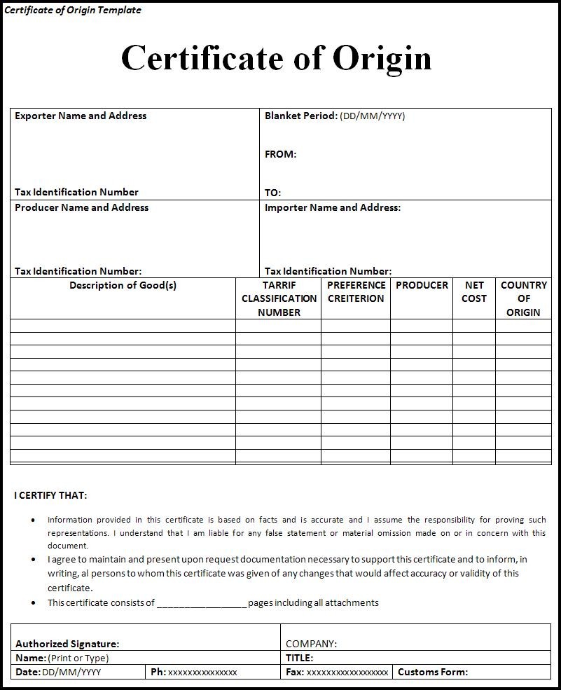 Certificate Origin Ukran Agdiffusion Com Of Form B