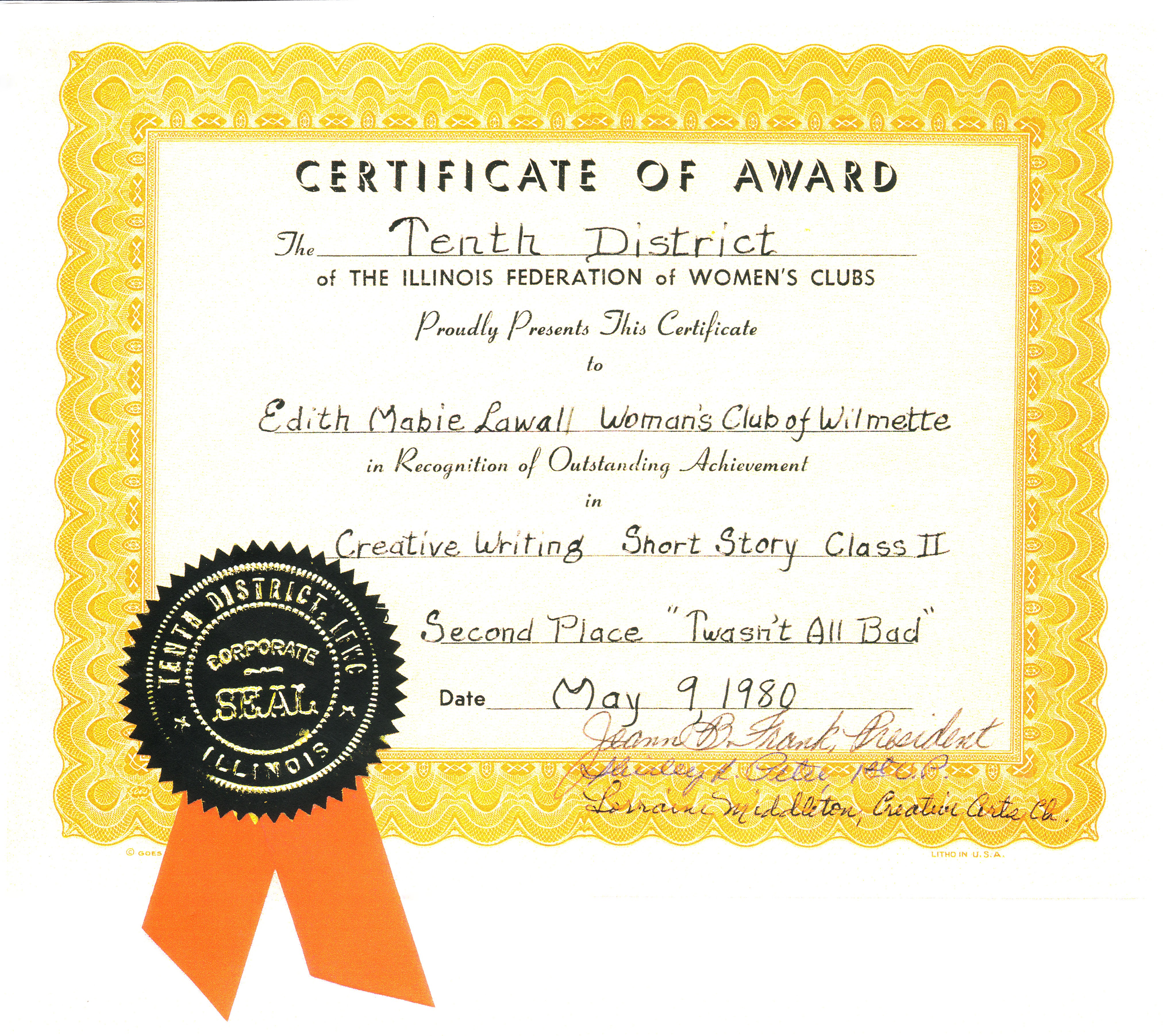 Certificate Spot Award Template