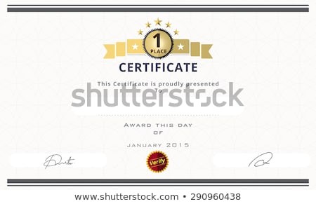 Certificate Template First Place Concept Stock Vector Award