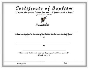 Certificate Template For Kids Free Printable Templates Baptism Class