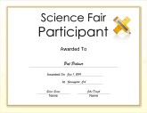 Certificates Of Participation Free Printable Science