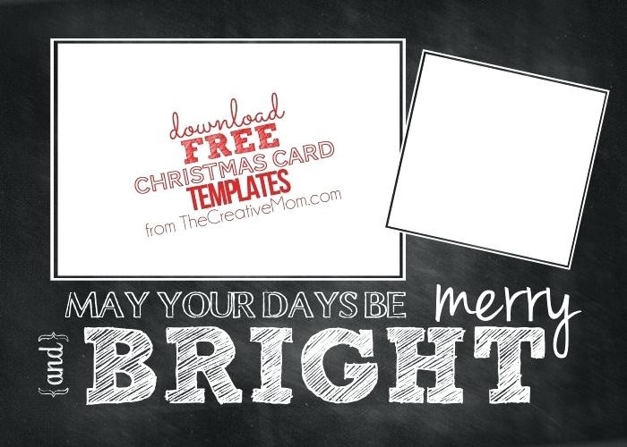 Chalkboard Christmas Card Template For Holiday