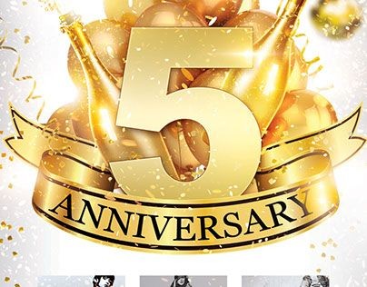 Check Out New Work Anniversary PSD Flyer Template