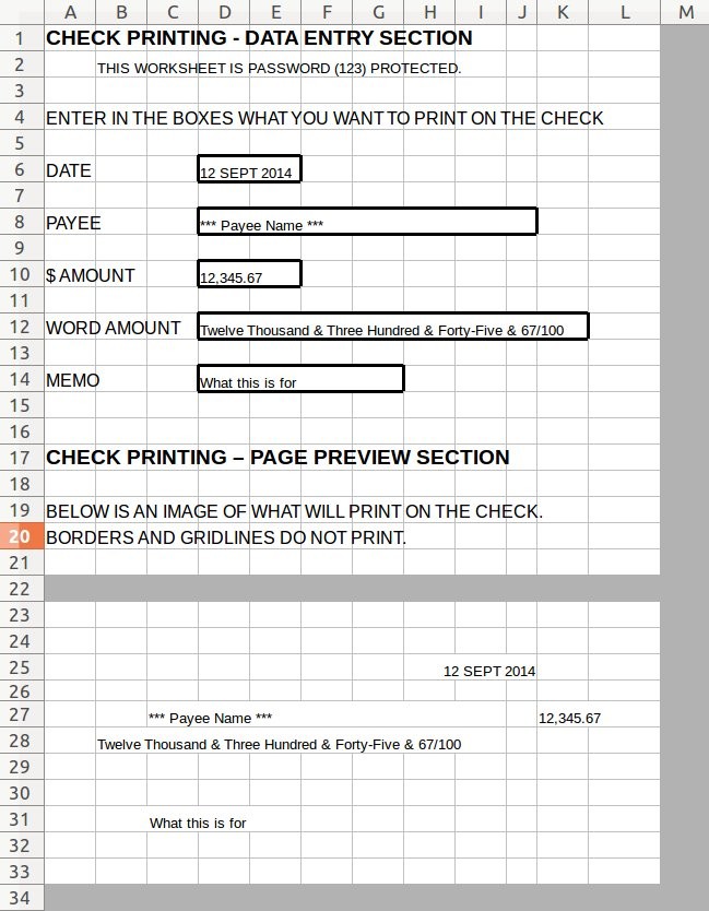 CHECK PRINTING TEMPLATES Word Template Check Printing