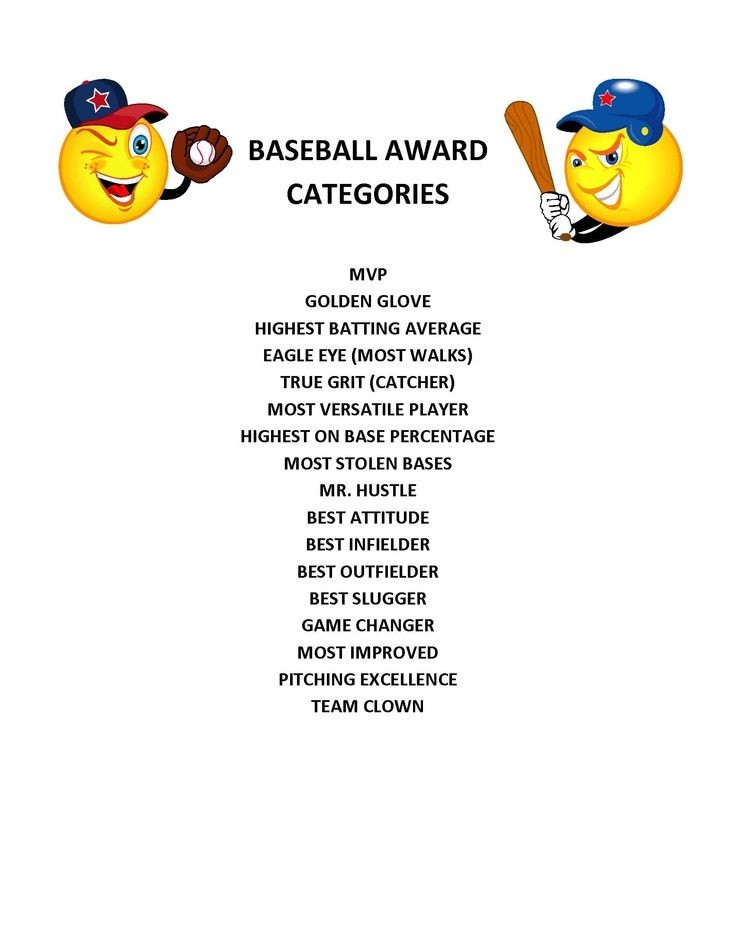Cheer Award Ideas Baseball Awards Softball Sports