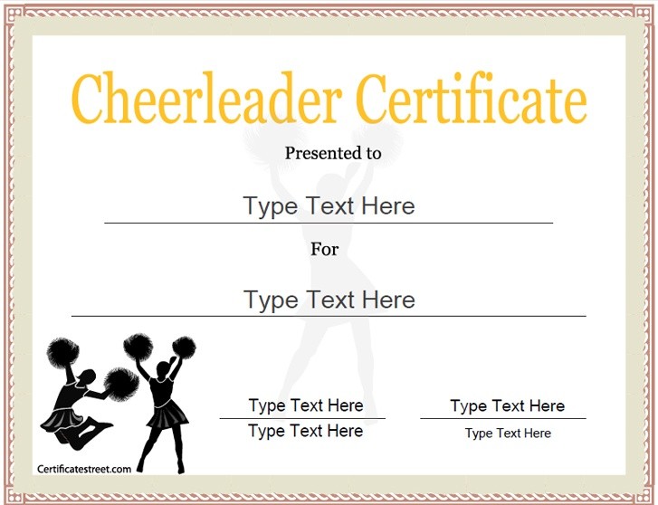 Cheer Award Templates 10 Images NounPortal Cheerleading Certificate Ideas