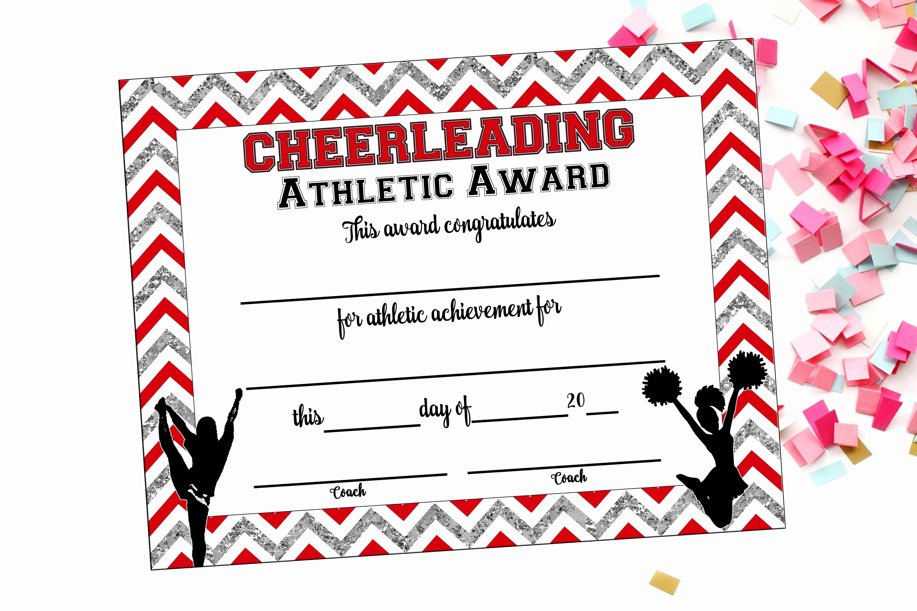 Cheerleading Certificate Templates Free Printable