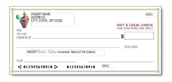 Cheque Template Free Info Intended Big Fake Checks For Check Word Presentation