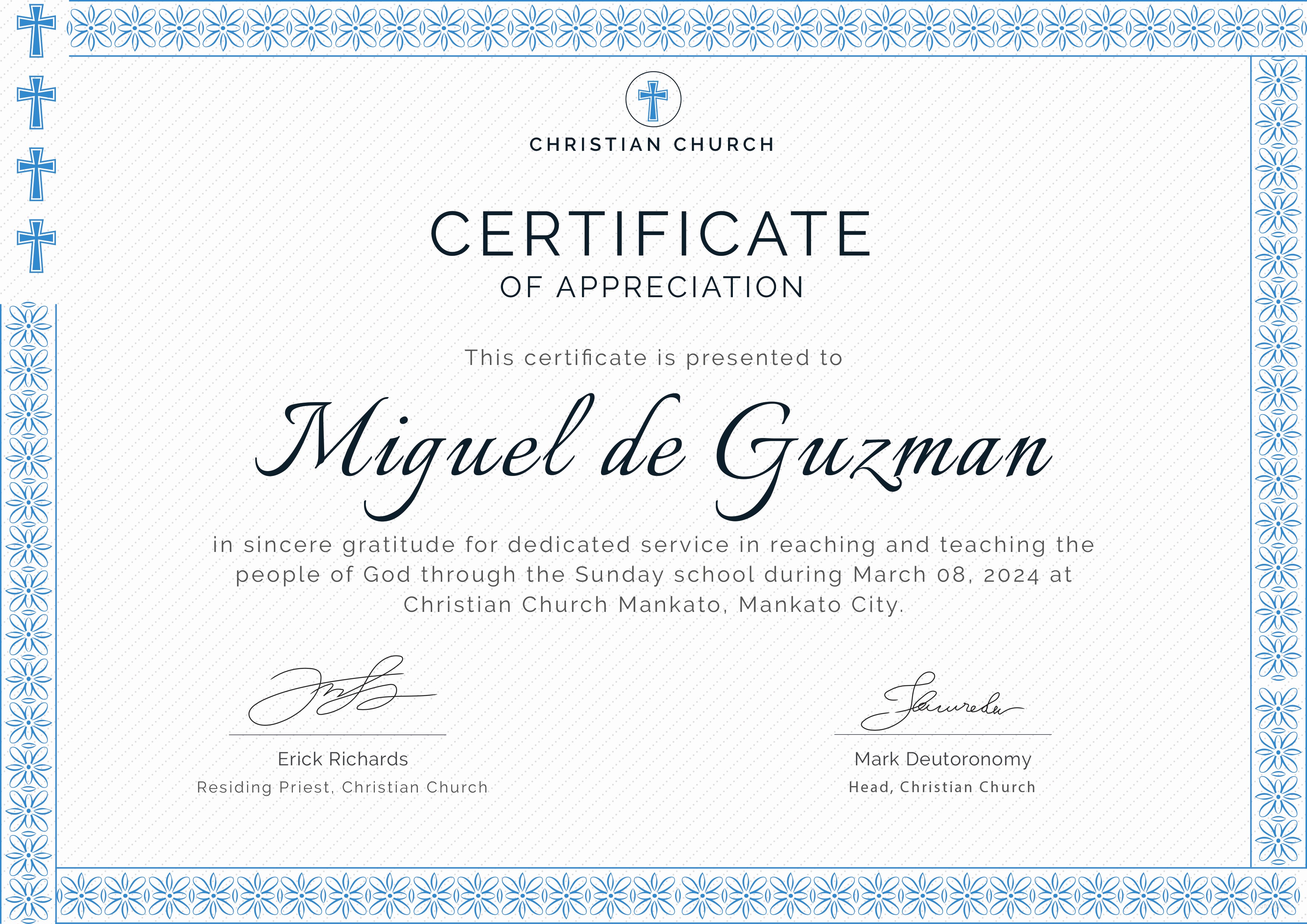 Christian Certificate Templates Beautiful Pastor Appreciation Of