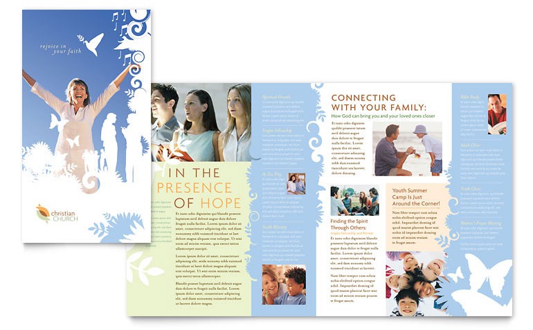 Christian Church Brochure Template Word Publisher Free Templates For