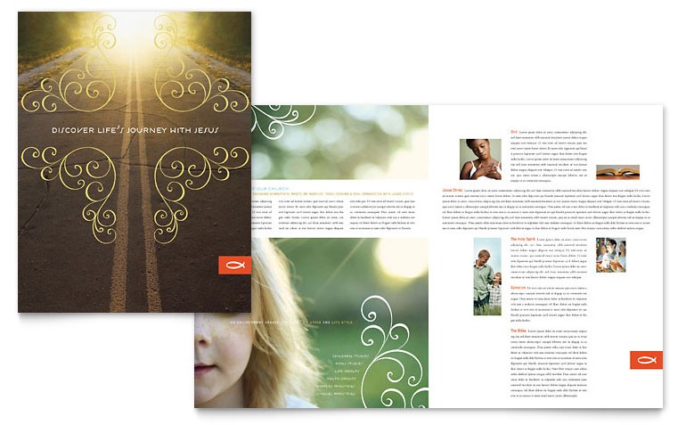 Christian Church Religious Brochure Template Word Publisher Free Templates For