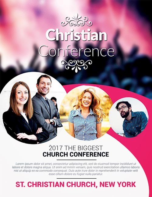 Christian Conference Church PSD Flyer Template Download Free Psd