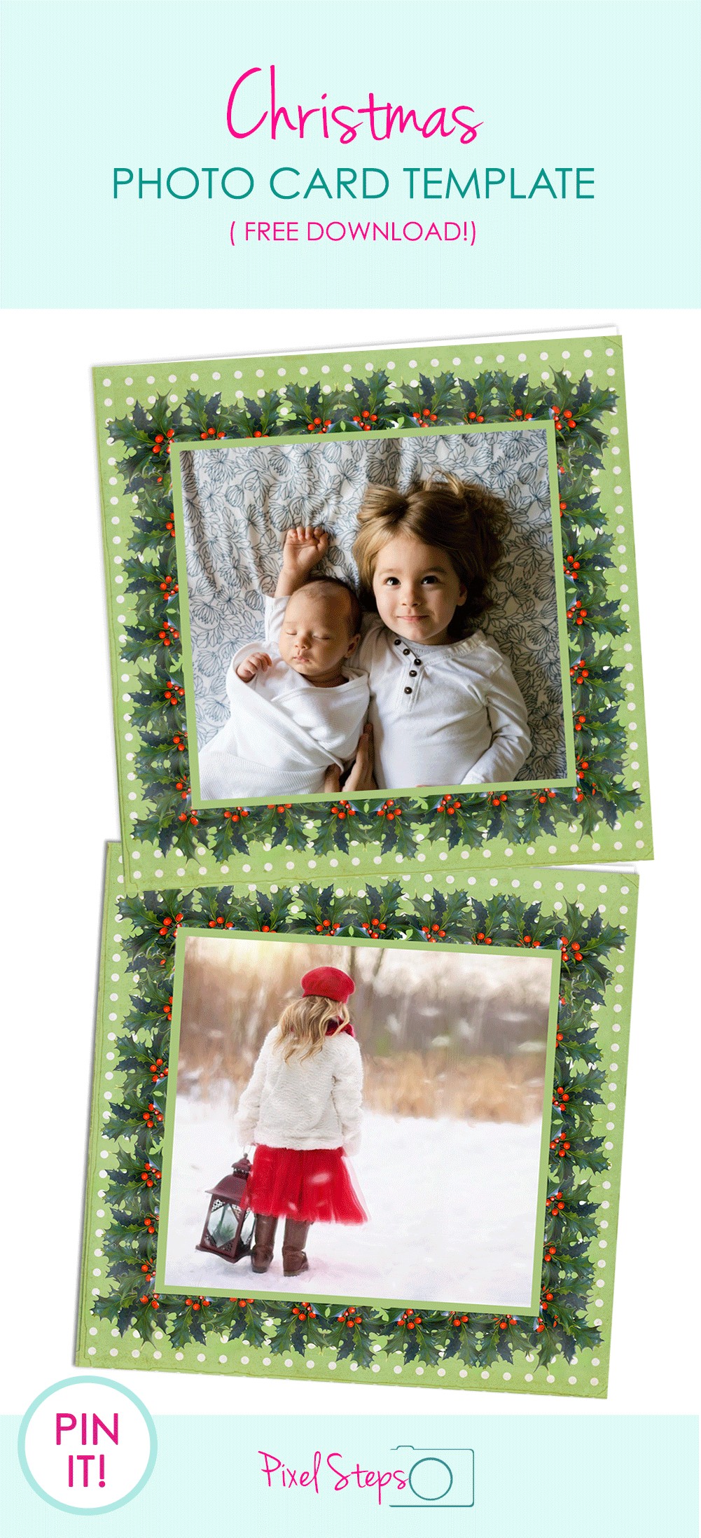 Christmas Card Template Free Printable Photo Greeting Cards Photoshop Templates Download