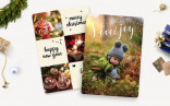 Christmas Card Template Holiday Greeting Photo Photoshop Adobe Illustrator