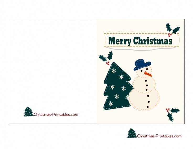 Christmas Card Template Printable Penaime Com Free Photo