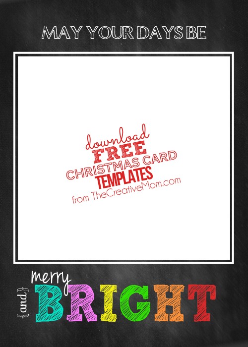 Christmas Card Templates Free Download The Creative Mom Chalkboard Holiday