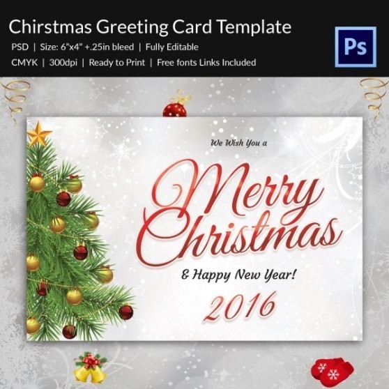 Christmas Card Templates Photoshop Free Download Penaime Regarding