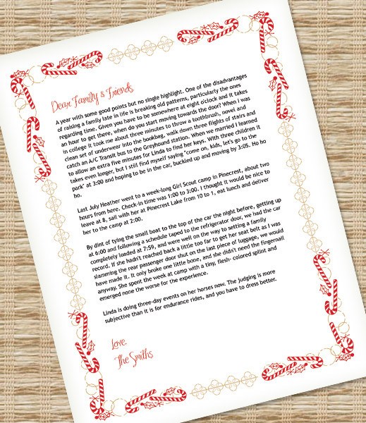 Christmas Letter Template For MS Word Download Print Editable