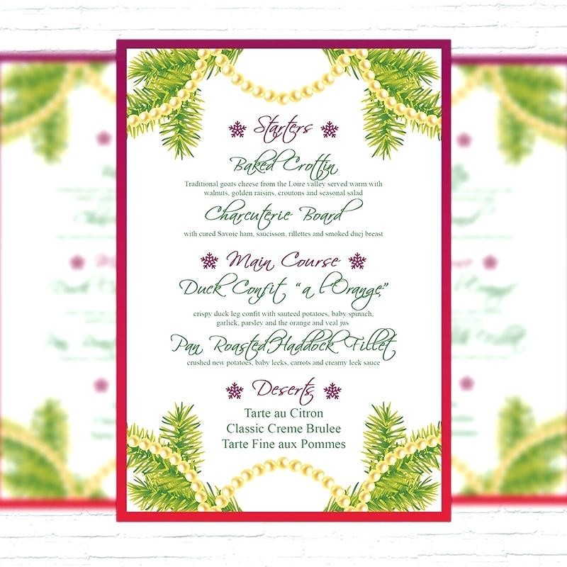 Christmas Menu Template Download Free Getpicks Co Templates For