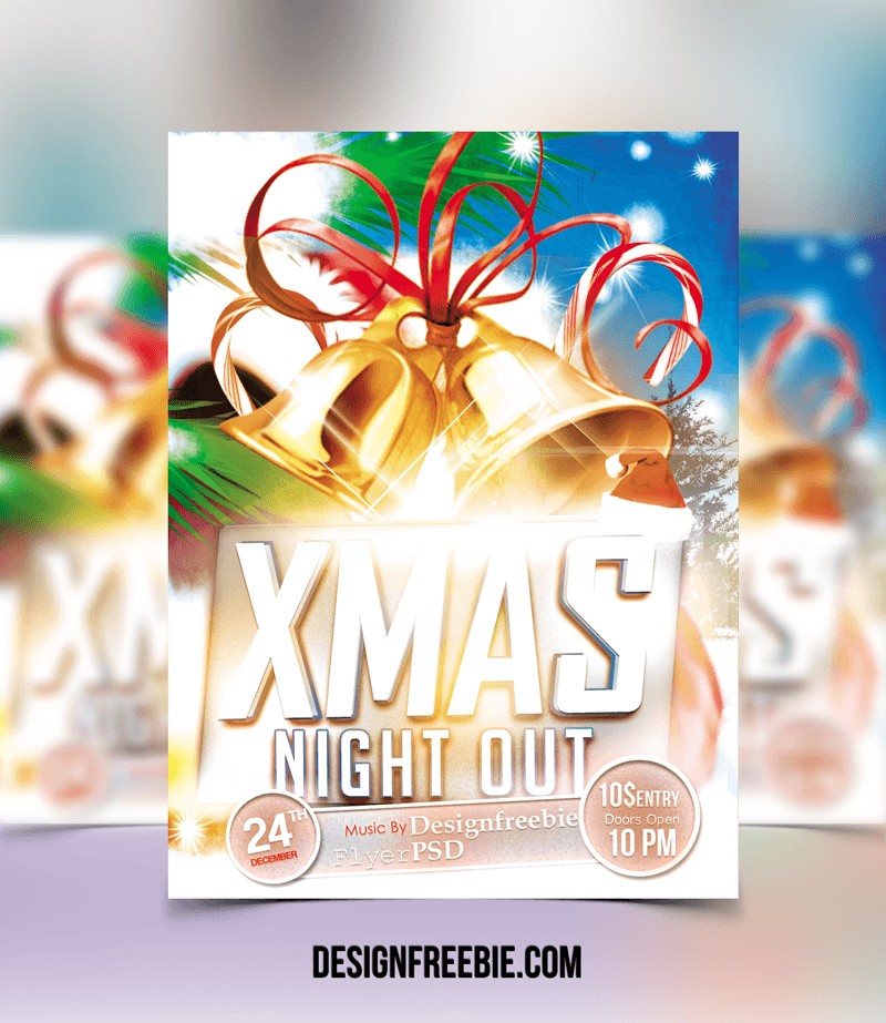 Christmas Party Free PSD Flyer Template Flyers Templates Psd