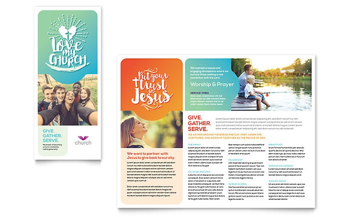 Church Brochure Template Word Publisher Templates Free Downloads