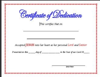 Church Certificates Certificate Of Appreciation