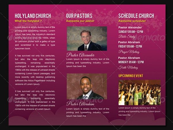 Church Tri Fold Brochure Template Free Com Templates