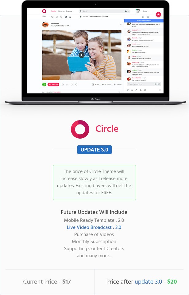 Circle Video Sharing Website PSD Template By Azyrusmax ThemeForest Free Download