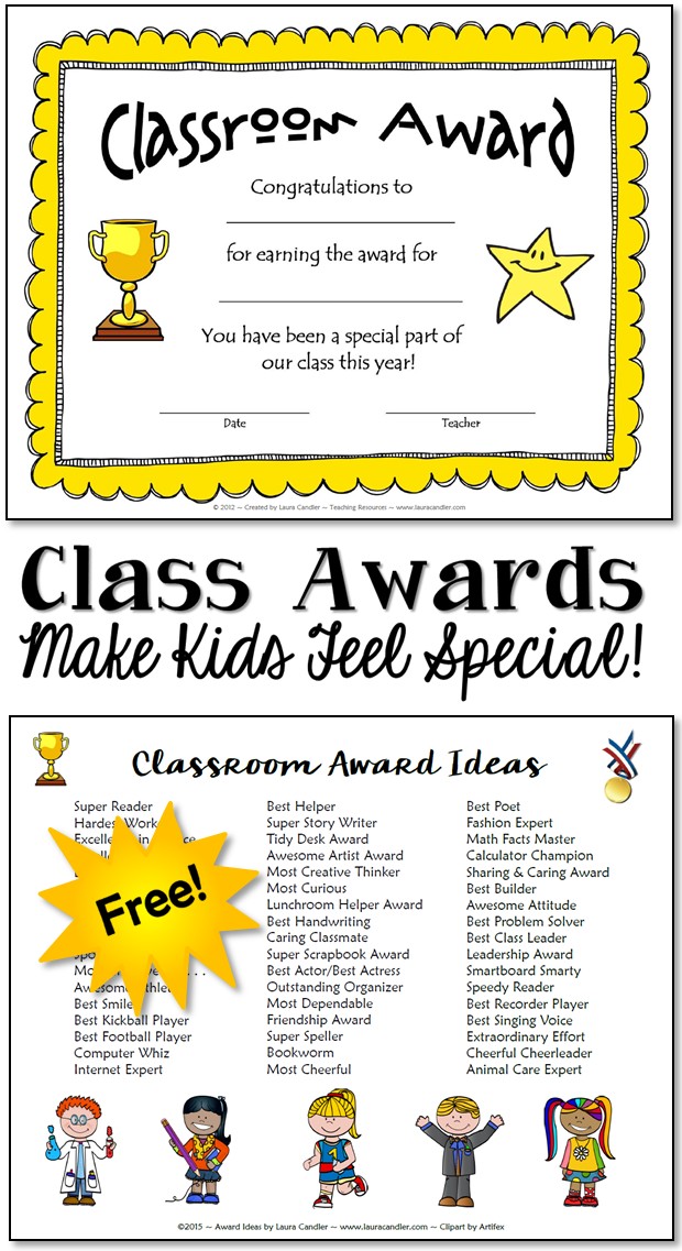 Classroom Awards Make Kids Feel Special Laura Candler S Freebies Stem Certificate