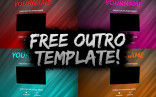 Clean Free Outro Template PSD Download GFX YouTube