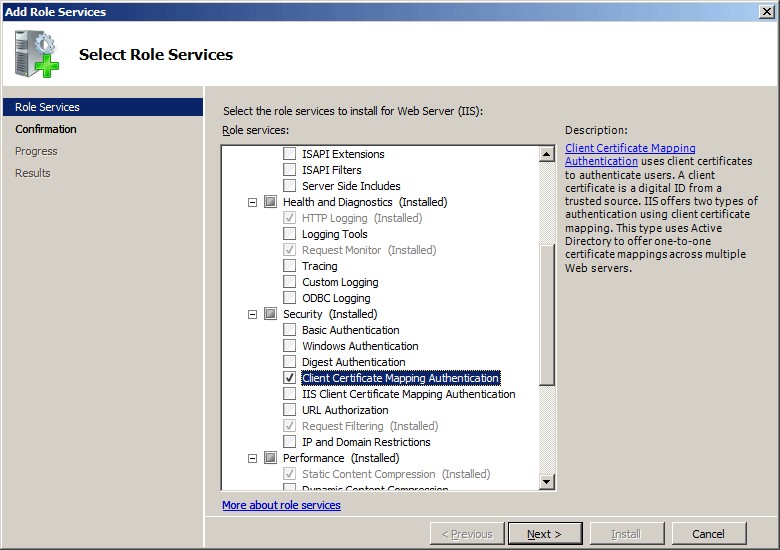 Client Certificate Mapping Authentication Active Directory