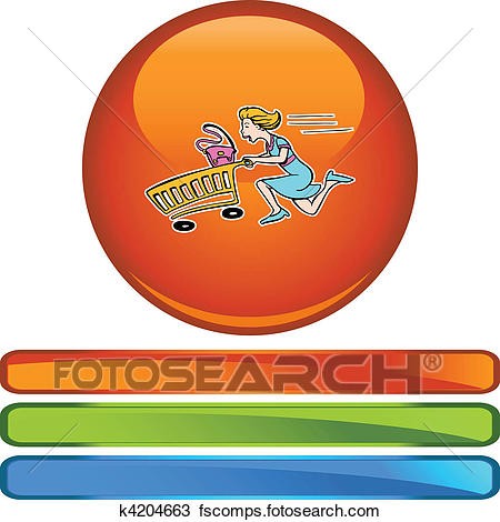 Clipart Of Shopping Spree K4204663 Search Clip Art Illustration