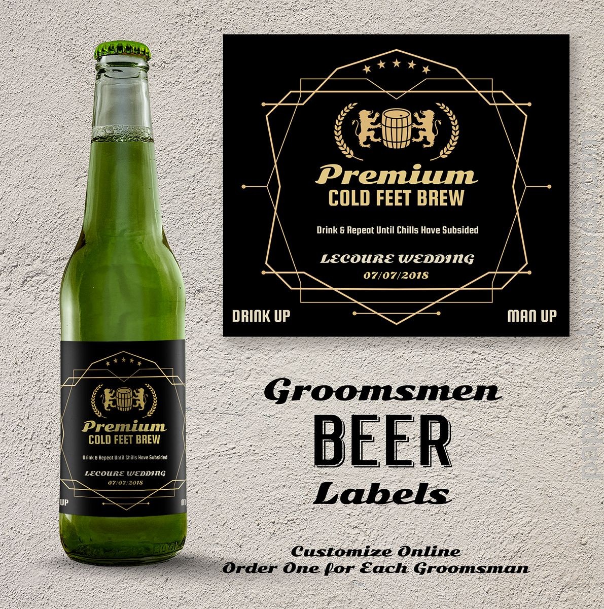 Cold Feet Brew Wedding Labels Customize Your Groomsmen S Custom Beer Online