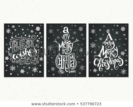 Collection Three Handdrawn Christmas Card Templates Stock Vector Chalkboard