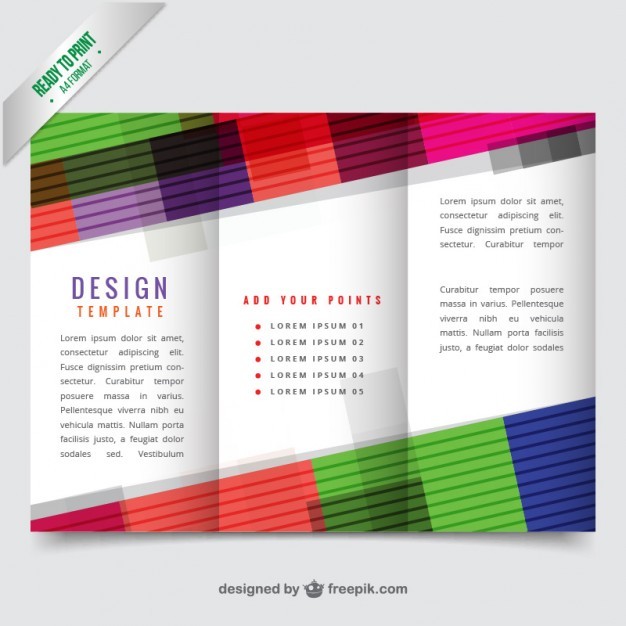 Colorful Brochure Template Vector Free Download Templates
