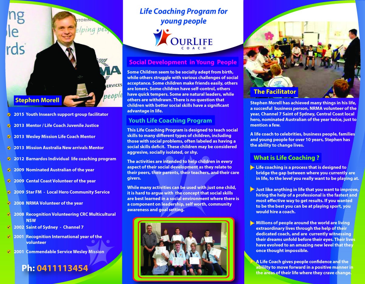 Colorful Playful Life Coaching Brochure Design For A Company By Coach