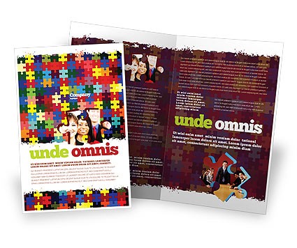Colorful Puzzle Canvas Brochure Template Design And Layout Download Canva