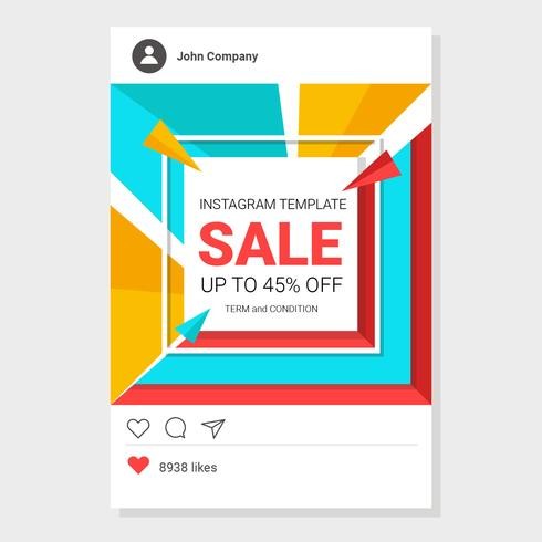 Colorful Sale Instagram Template Vector Download Free