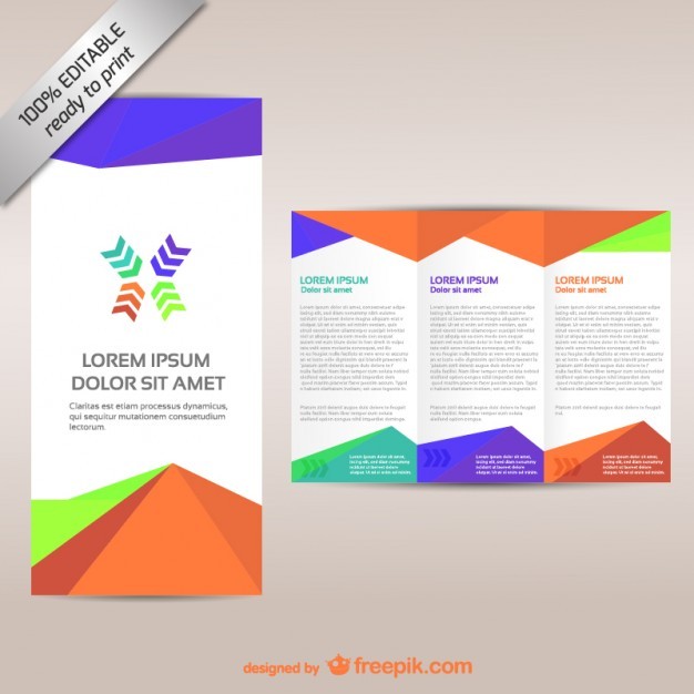 Colorful Tri Fold Brochure Template Vector Free Download Templates