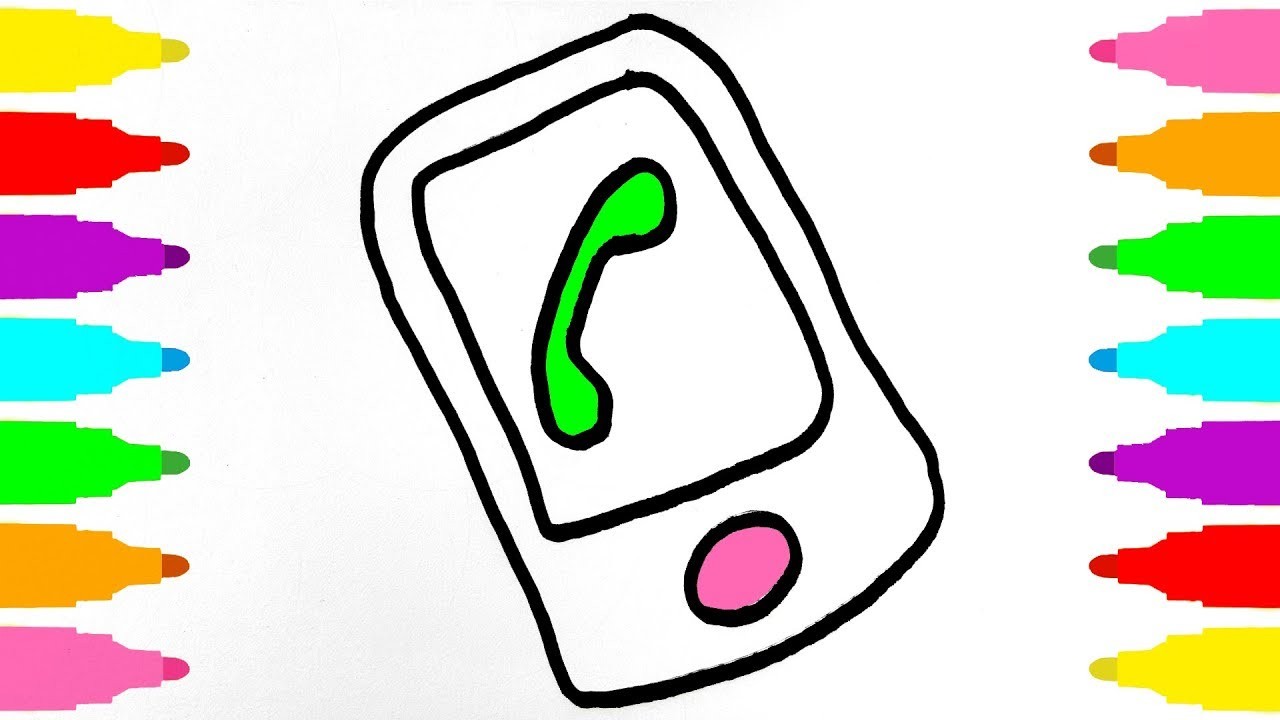 Coloring Pages Smart Telephone How To Draw Phone For