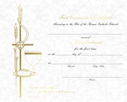 Communion First Certificate Template