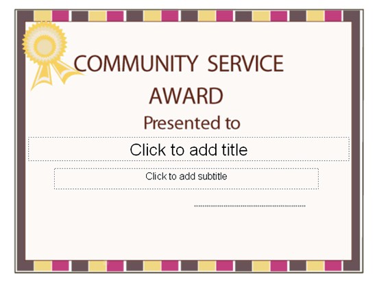 Community Service Certificate Template Free Certificates Of