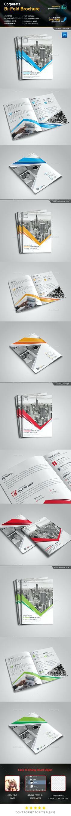 Company Profile Bi Fold Brochure Template Free Sample Catalog